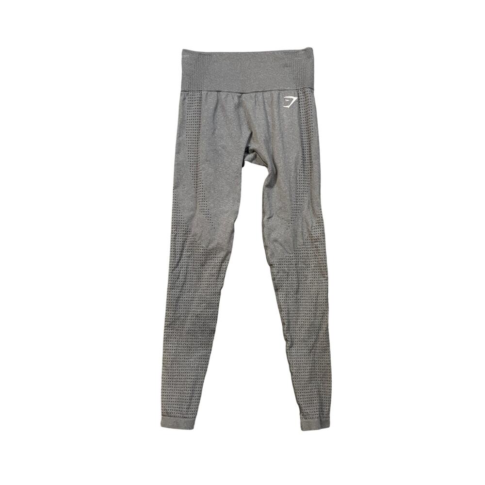 Gymshark Leggings Womens S Small Gray Vital Seamless Heathered Cropped Vented